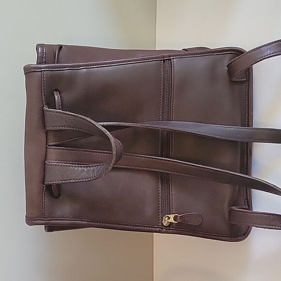 Coach 9791 Vintage Brown Leather Daypack Backpack Flaw - Picture 5 of 17